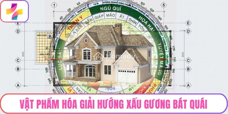Vật phẩm hóa giải hướng xấu gương bát quái